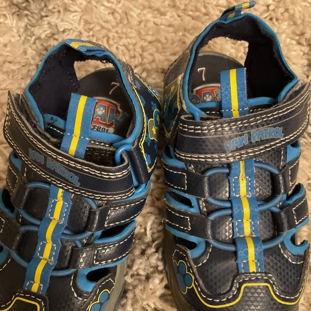 Paw Patrol Toddler Boys Blue Fisherman Sandals Chase Marshall Size‎ 7